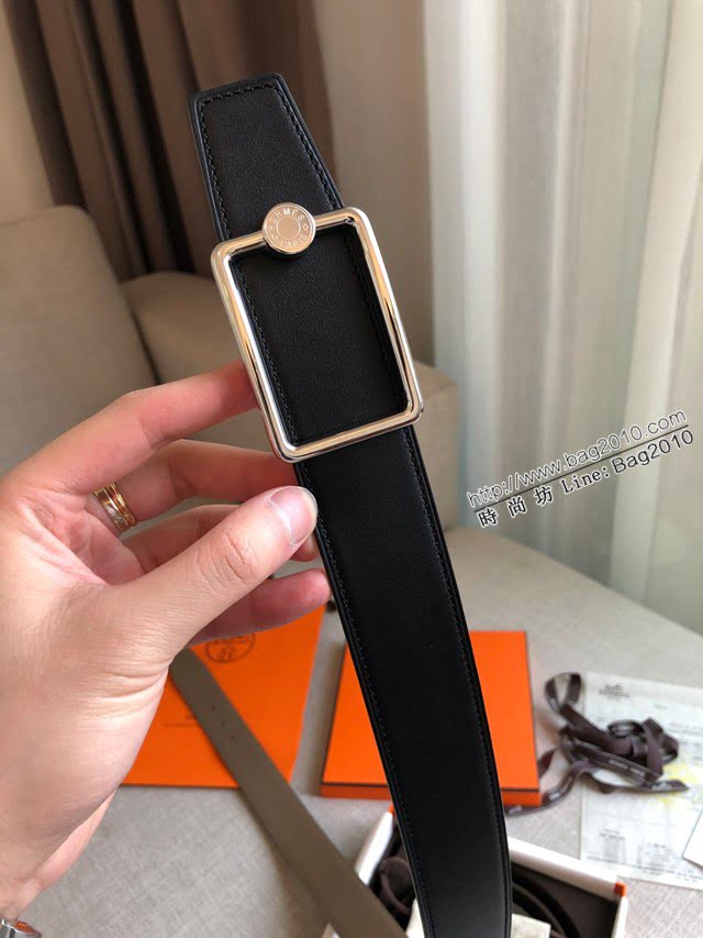 HERMES男士皮帶 愛馬仕OSCAR BELT BUCKLE皮帶 愛馬仕雙面小牛皮腰帶  jjp1116